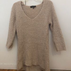 LF Stores Light Pink V Neck Sweater 3/4 sleeve